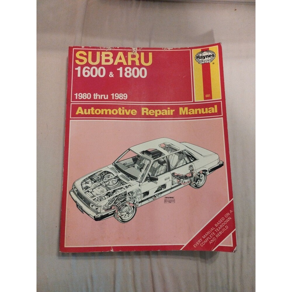 Haynes Repair Manual #681 Subaru 1600 & 1800 1980 - 1989